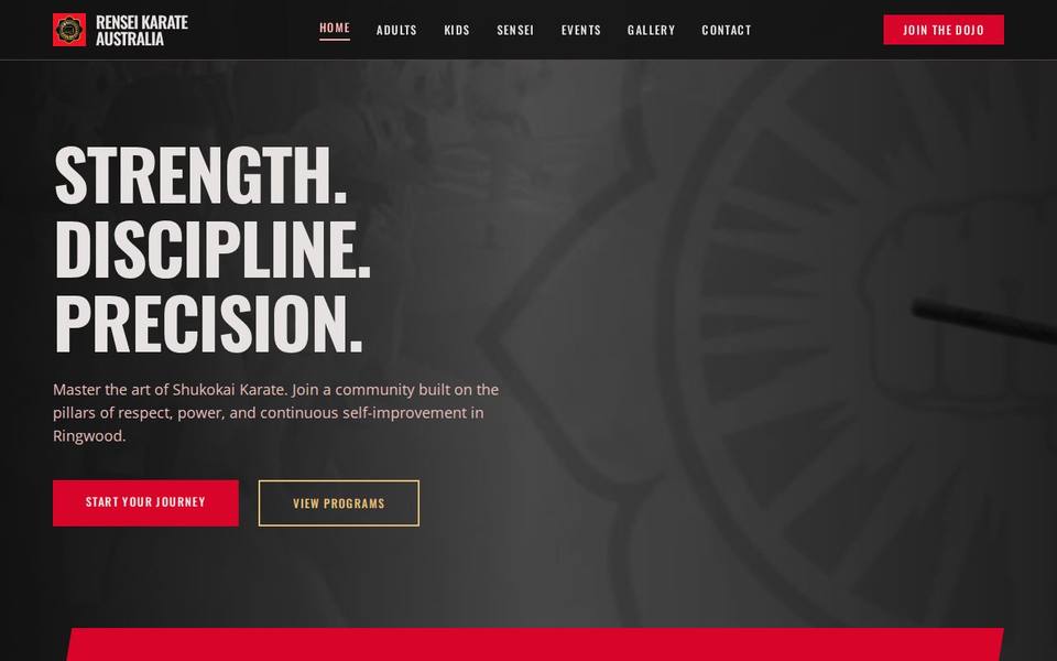 Rensei Karate Australia website