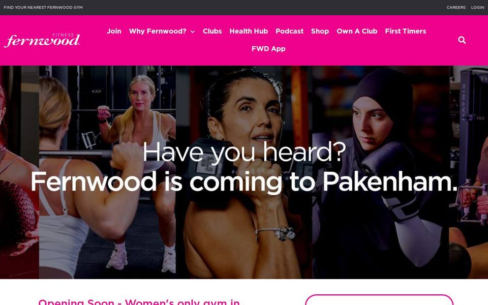Fernwood Fitness Pakenham website