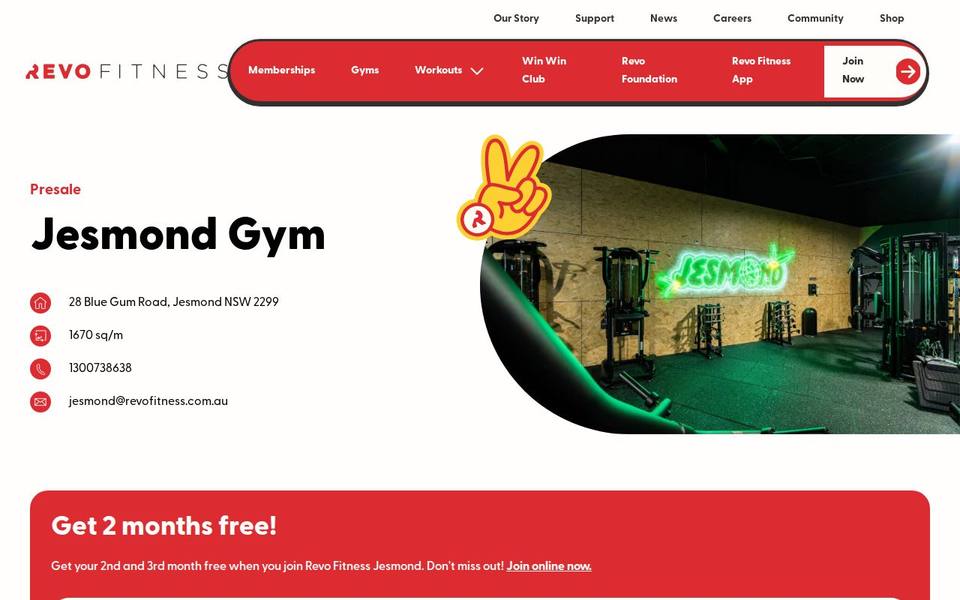 Revo Fitness Jesmond website