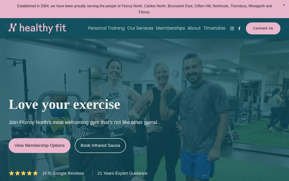 Healthy Fit website