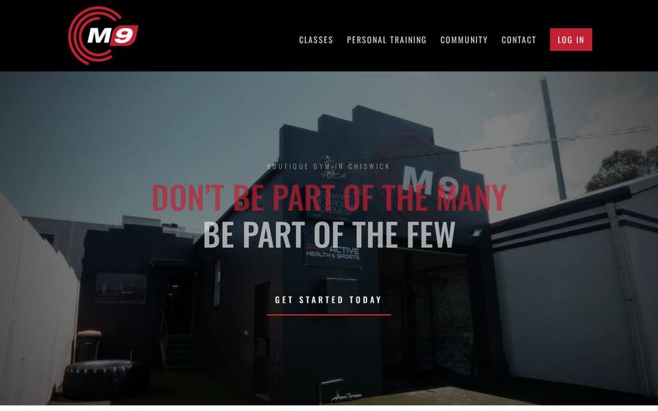 M9 Fitness website