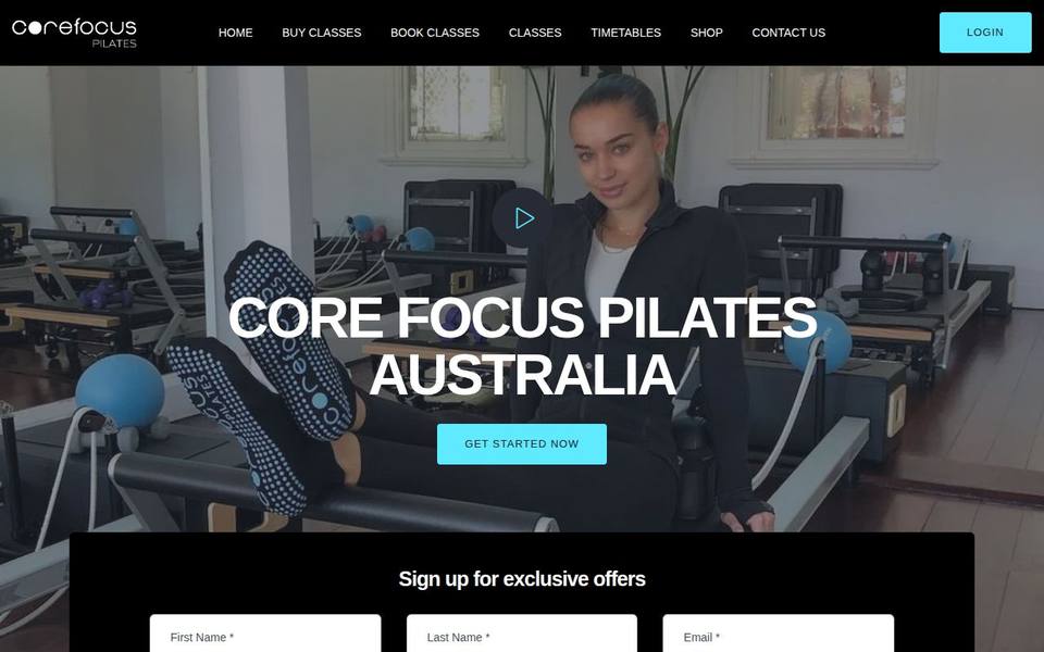 Core Focus Pilates Swanbourne website