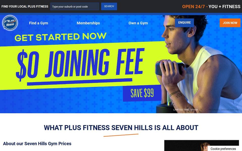 Plus Fitness Seven Hills website