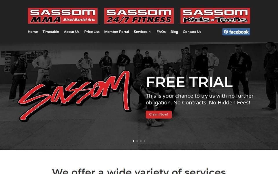 Sassom Fitness and MMA website
