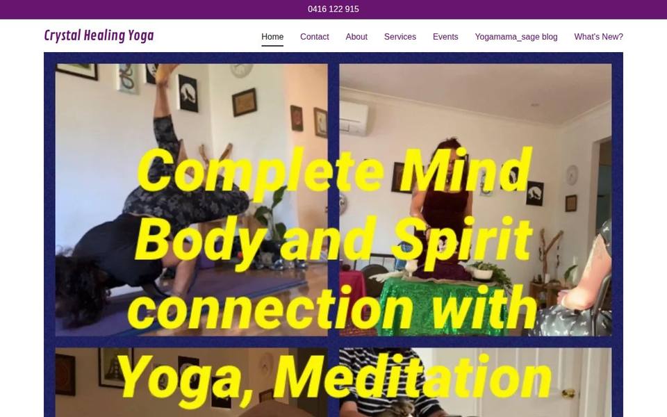 Crystal Healing Yoga website