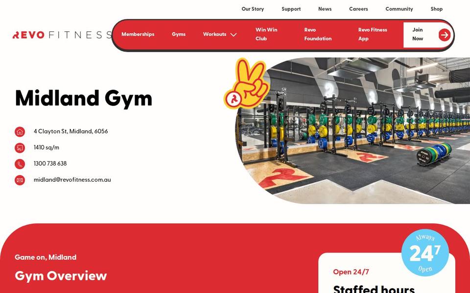 Revo Fitness Midland website