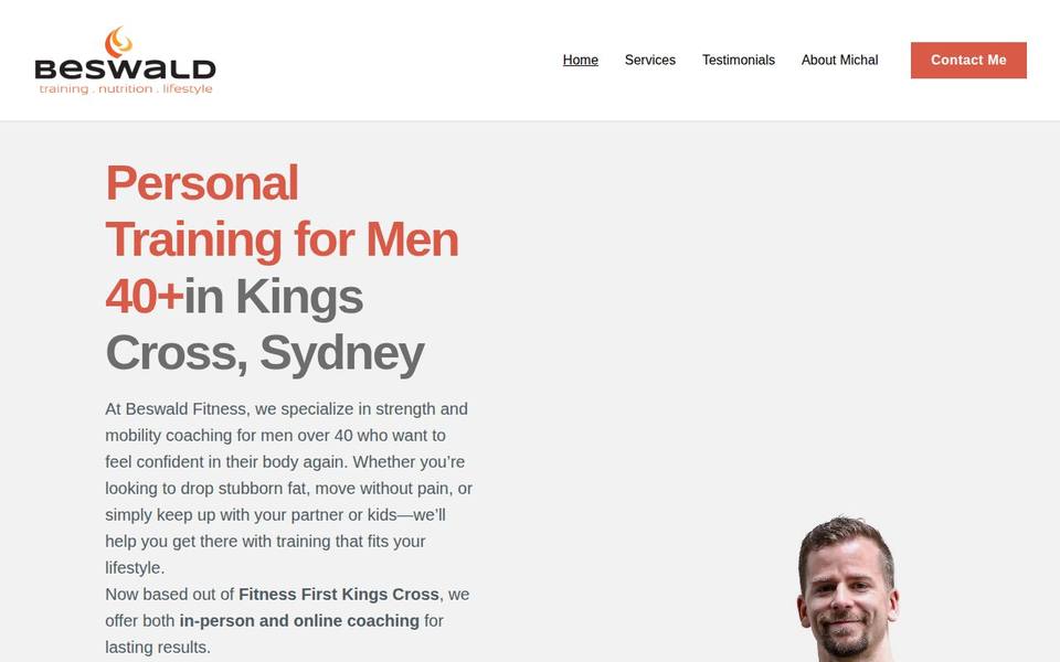 Beswald – Over 40 Strength & Mobility Coaching website