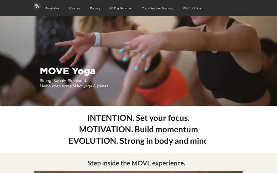 MOVE Yoga website
