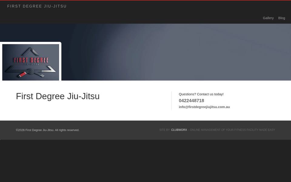 First Degree Jiu-Jitsu website