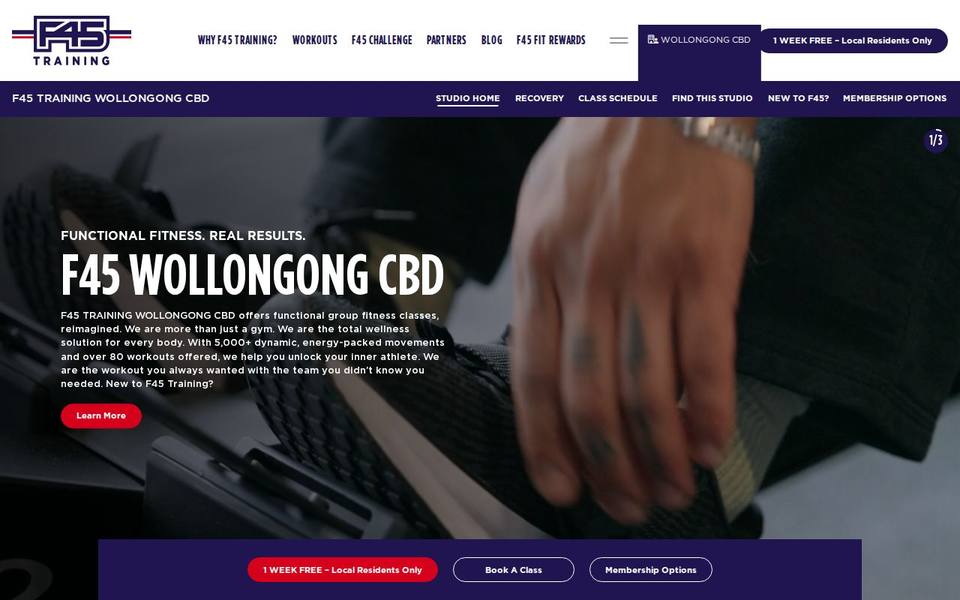 F45 Wollongong CBD website