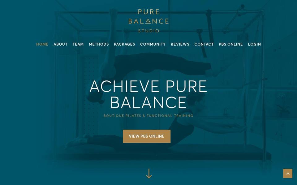 Pure Balance Studio website