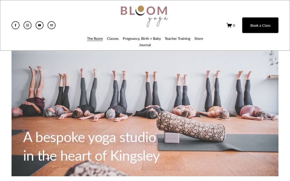 Bloom Yoga website
