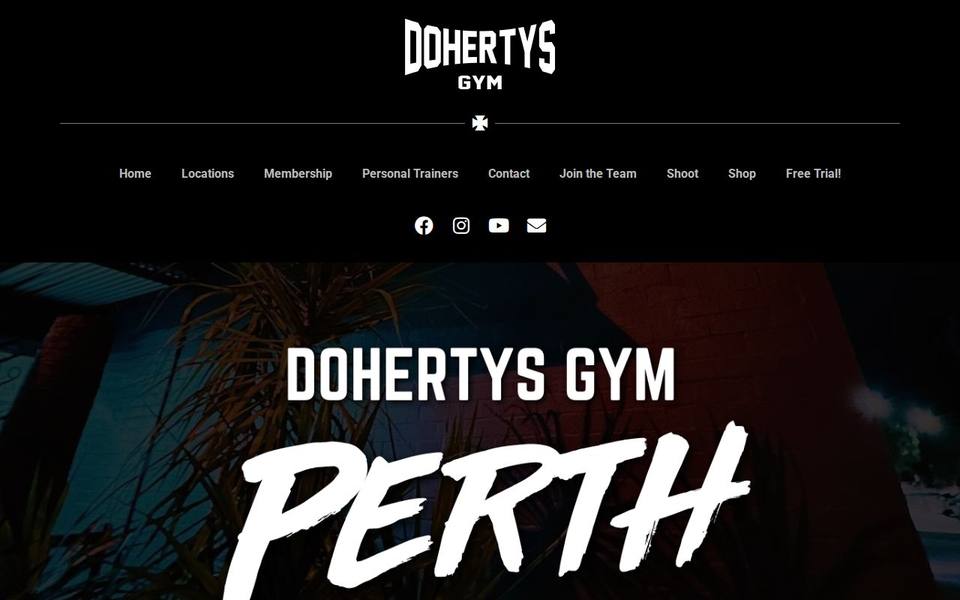 Doherty's Gym Perth website