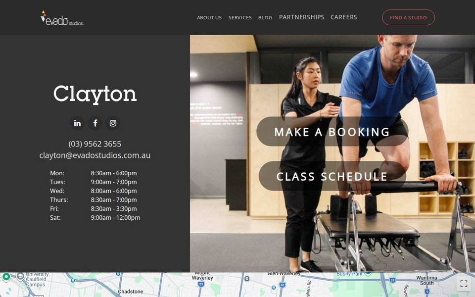 Evado Studios Clayton website