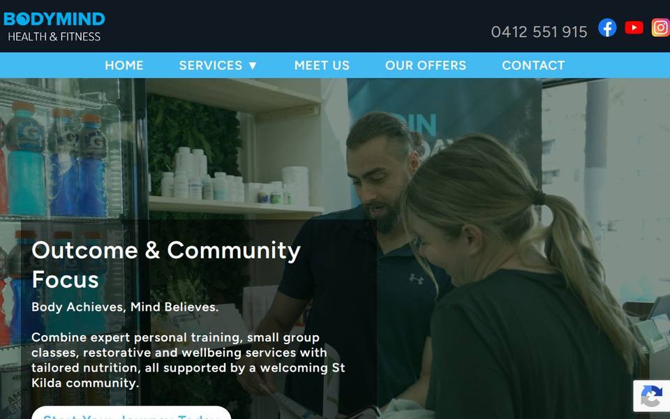 BodyMind Health and Fitness website