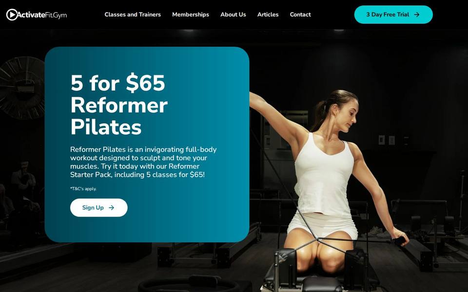 ActivateFit.Gym website