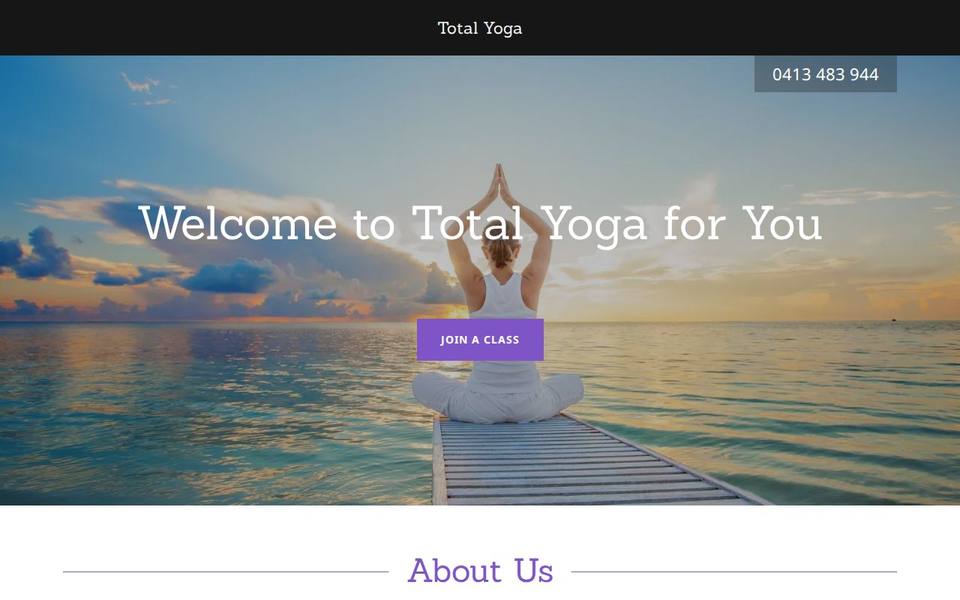 Total Yoga for You website