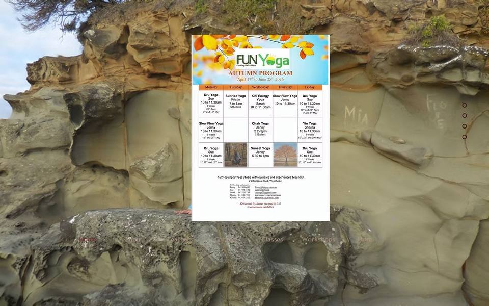 F.U.N. YOGA (Finding Unity Now) website