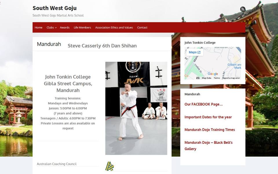 Mandurah Goju Ryu Karate website