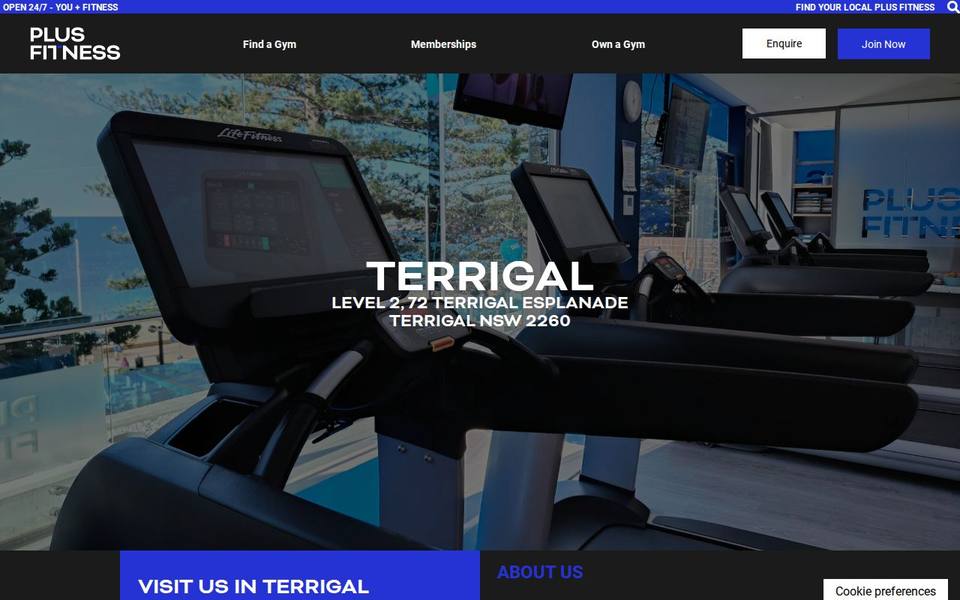 Plus Fitness Terrigal website