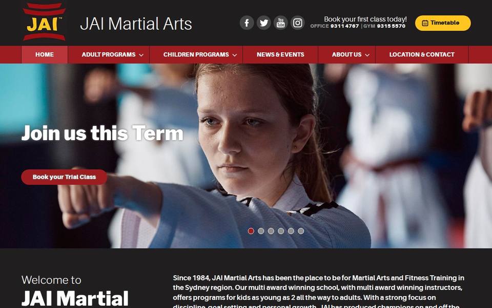 JAI Martial Arts website