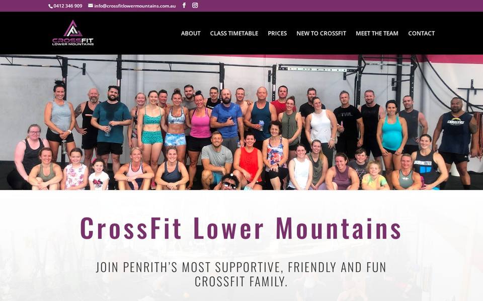 CrossFit Lower Mountains website