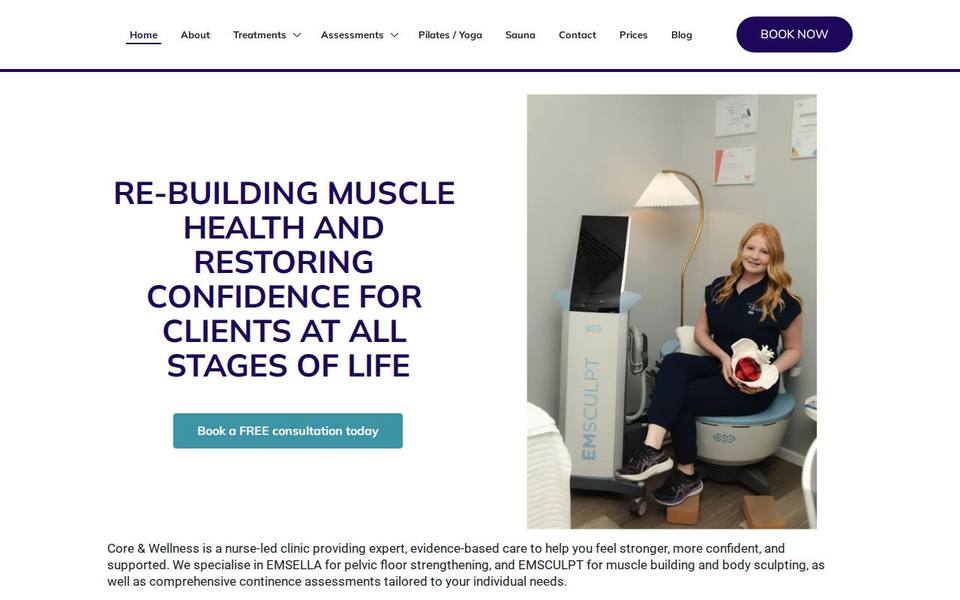 Core & Wellness website