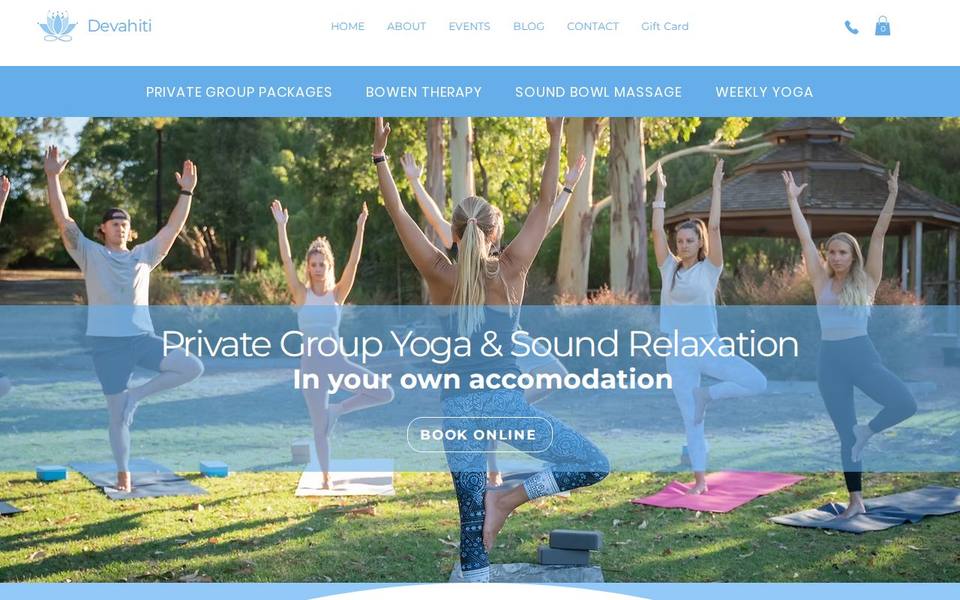 Devahiti Yoga and Sound Relaxation website