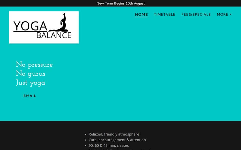 Yoga Balance website