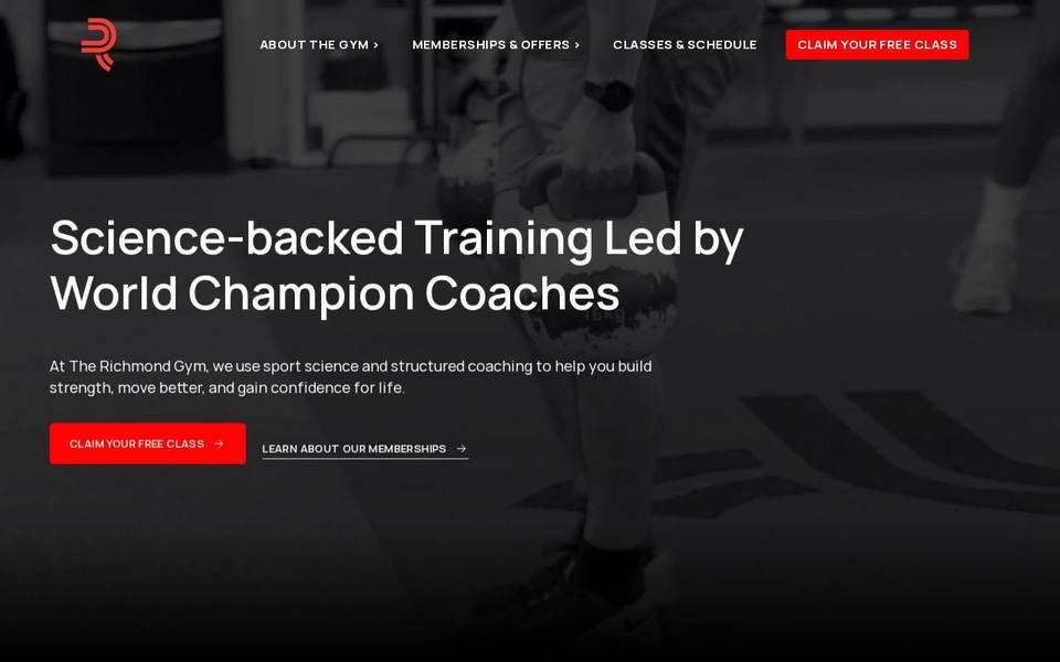 The Richmond Gym website