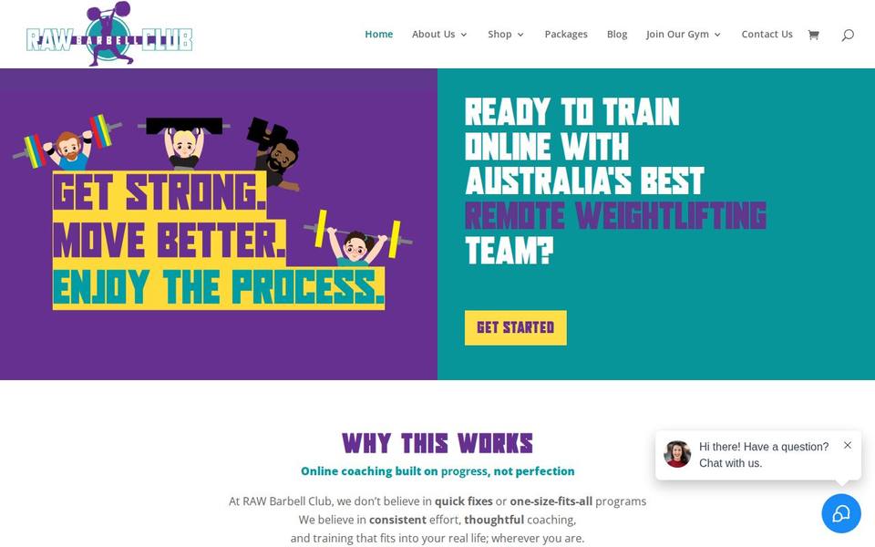 RAW Barbell Club website