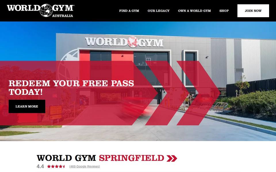 World Gym Springfield website