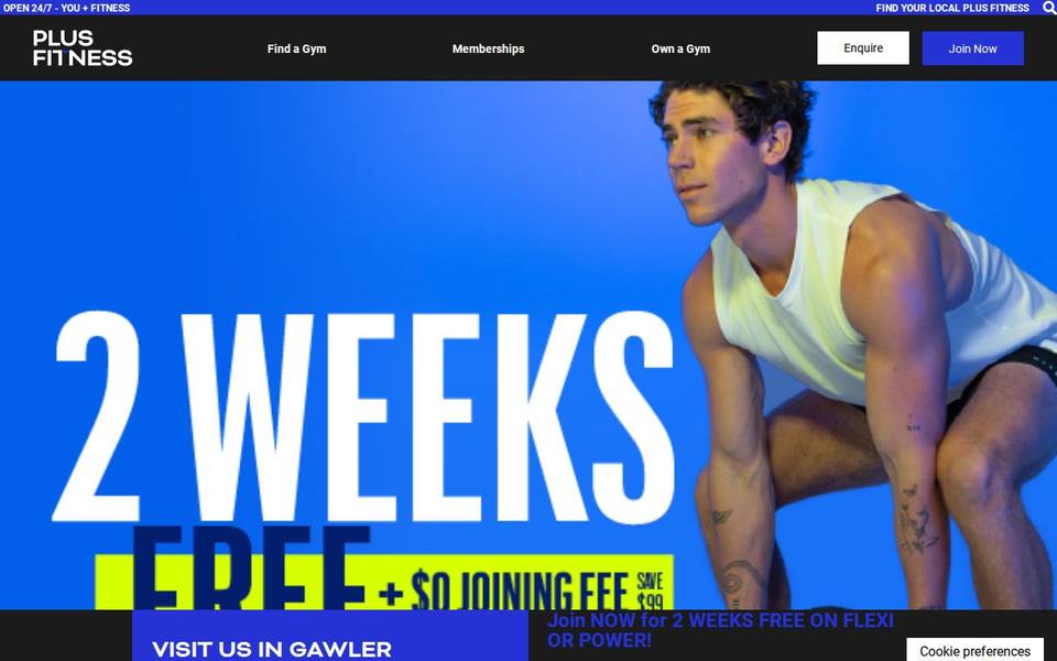 Plus Fitness Gawler website