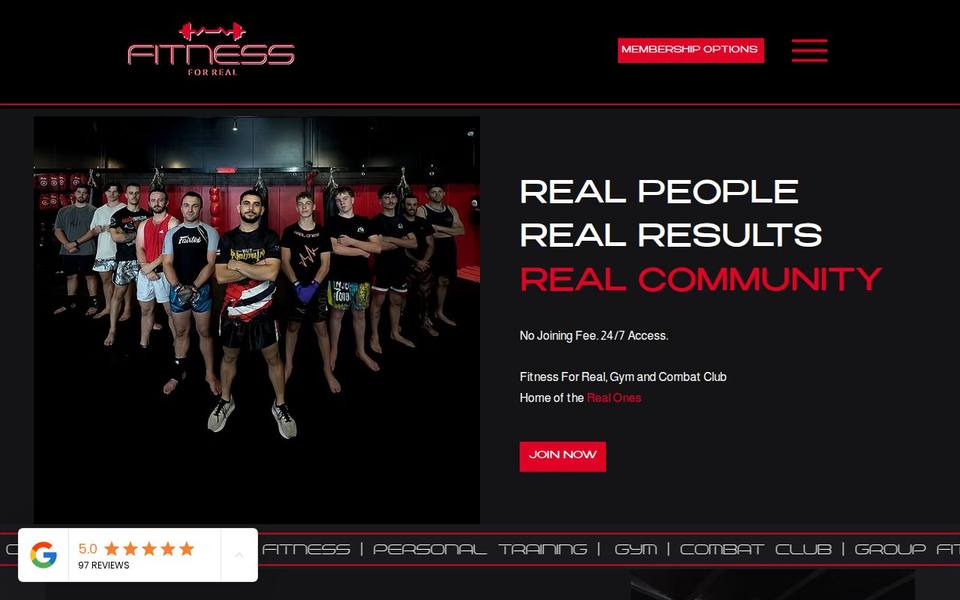 Fitness For Real website