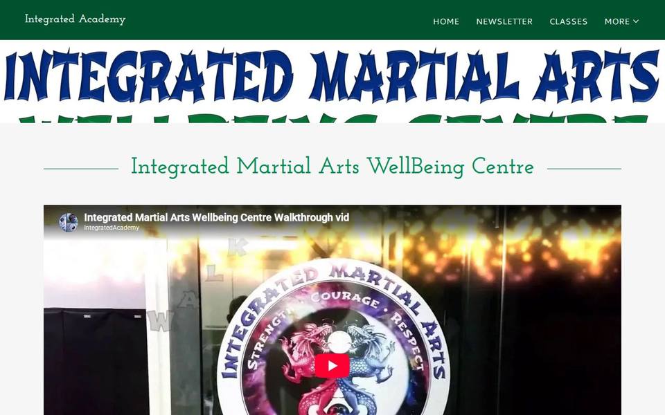 Integrated Martial Arts Wellbeing Centre website
