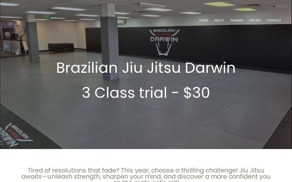 Brazilian Jiu Jitsu Darwin website