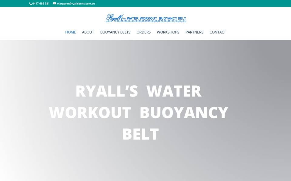 Ryall's Water Workout Buoyancy Belt website