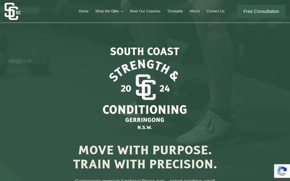 South Coast Strength & Conditioning website