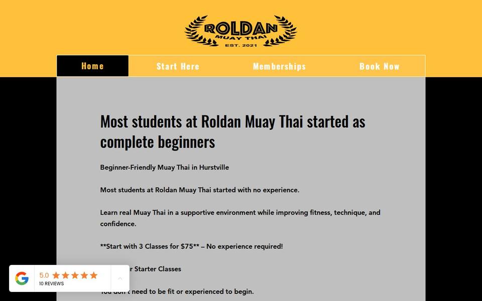 Roldan Muay Thai website
