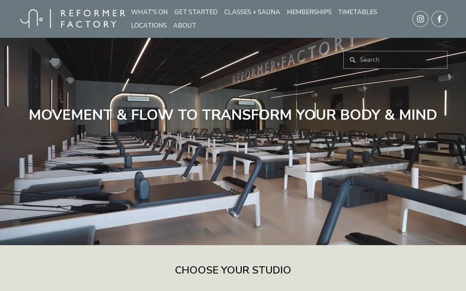 Reformer Factory Clyde North website