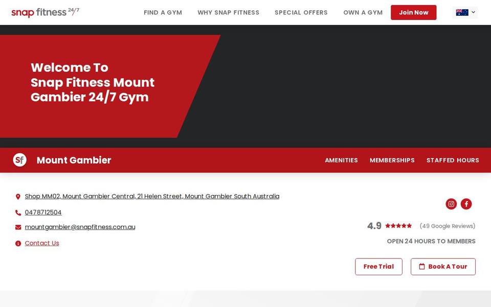 Snap Fitness Mount Gambier website