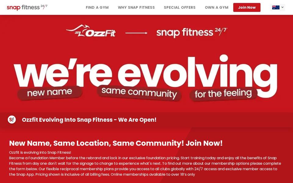 Snap Fitness Wallan website
