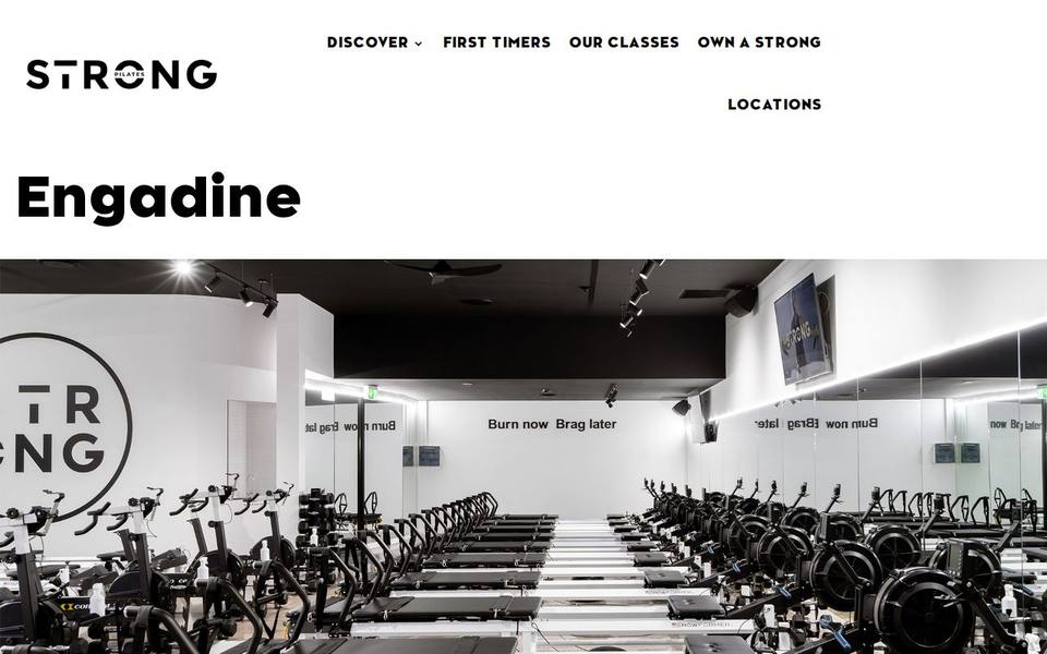 STRONG Pilates Engadine website