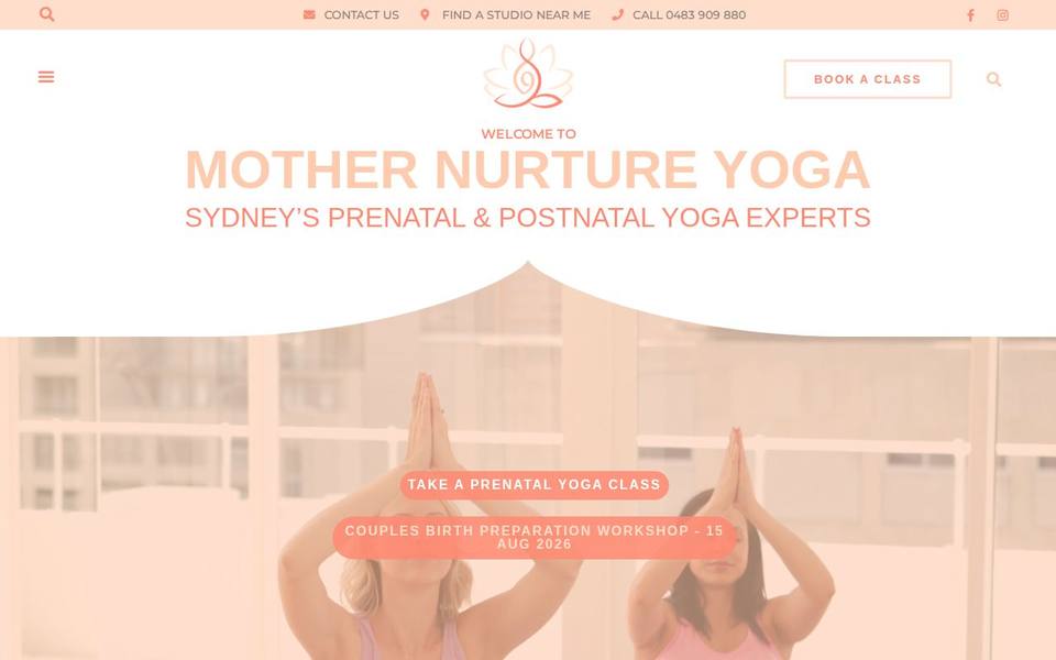 Mother Nurture Yoga website
