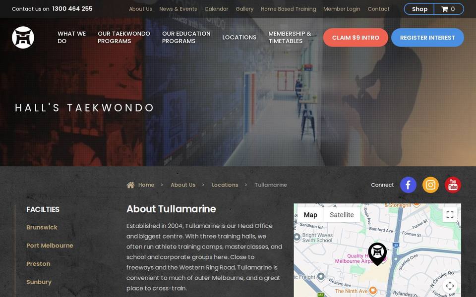 Hall's Taekwondo Tullamarine website