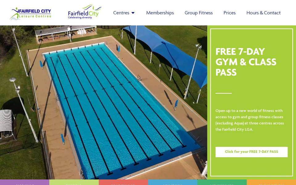 City Leisure Centre Fairfield website