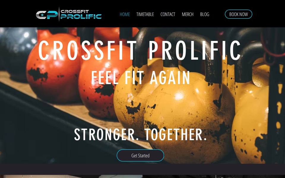 Crossfit Prolific website