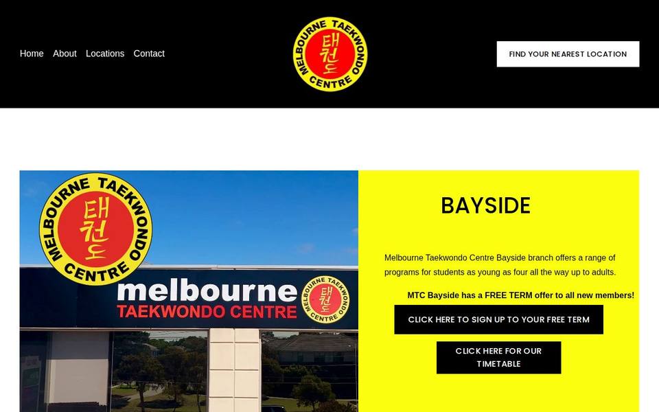 Melbourne Taekwondo Centre website