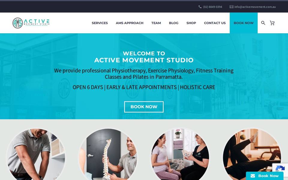 Active Movement Studio website