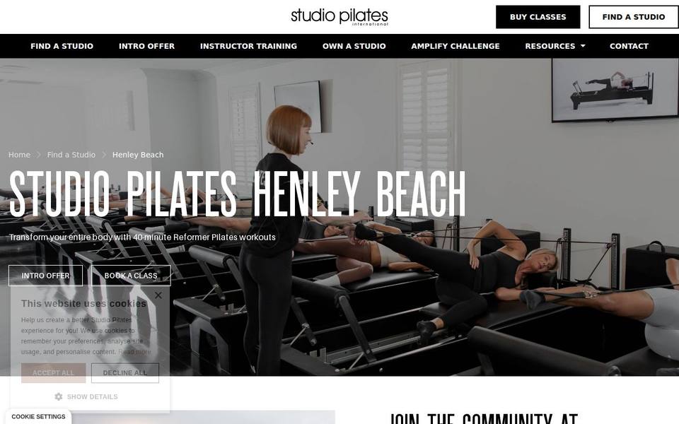 Studio Pilates International website